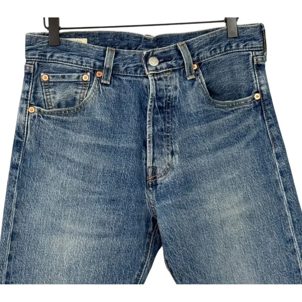 Levis Mens Premium 501 93’ Jeans Straight Cotton Capital E Button Fly Size 30x32